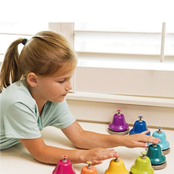 Fat Brain Toys Rainbow Music Desk Bells - Beginner Music Set in C Major, Ages 3+ - Picture 3 of 8